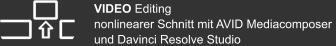 VIDEO Editing nonlinearer Schnitt mit AVID Mediacomposer  und Davinci Resolve Studio